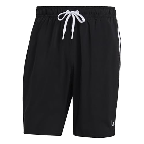 adidas Men's Standard 3-Stripes Classics Length Swim Shorts, Black